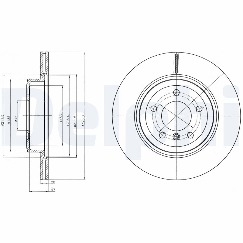 Disc frana BG4325 DELPHI
