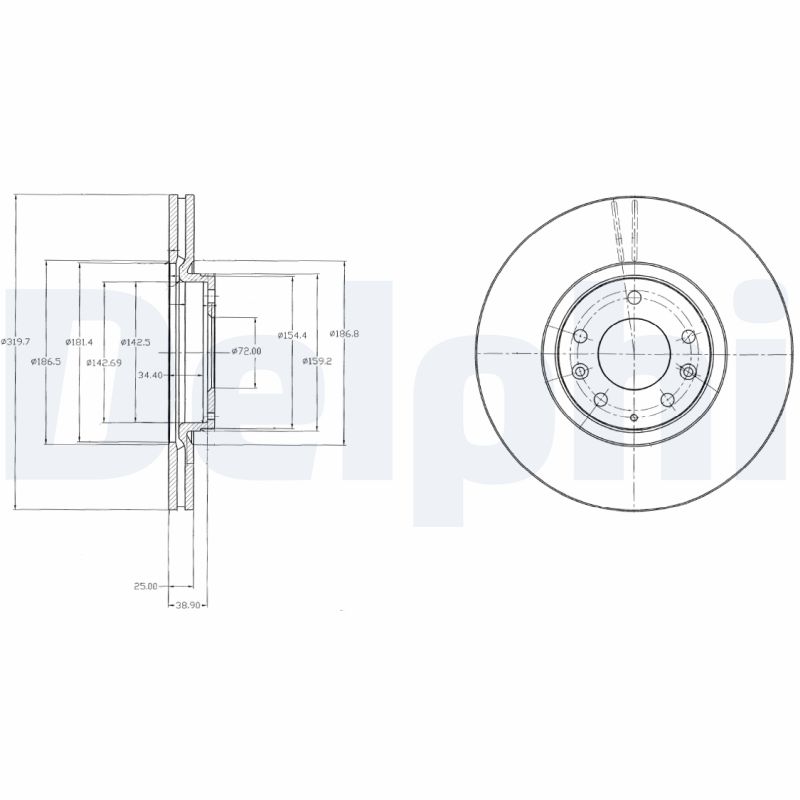 Disc frana BG4332 DELPHI