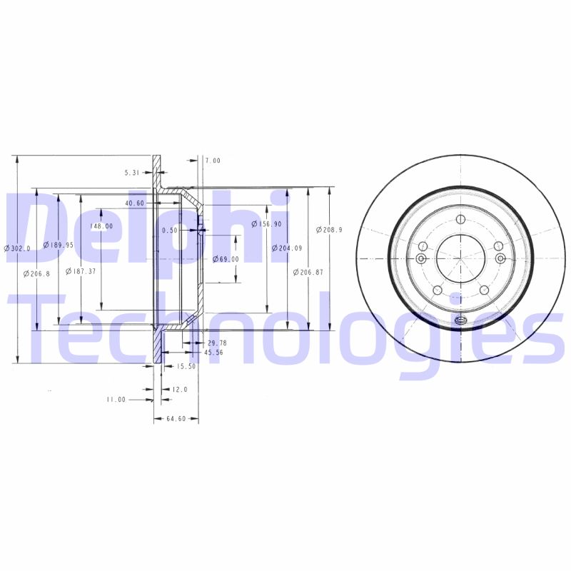 Disc frana BG4335 DELPHI