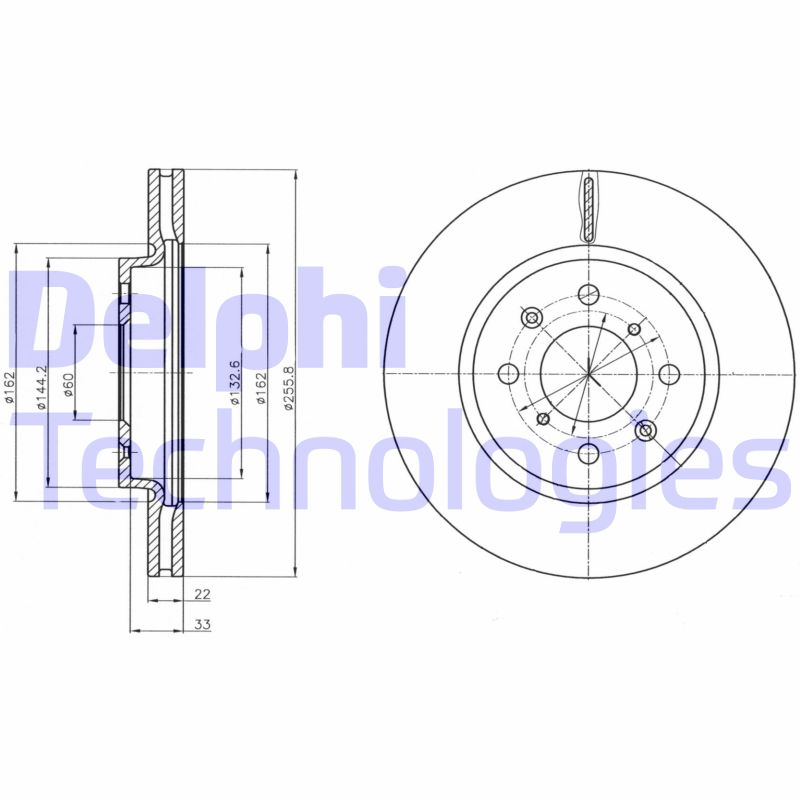 Disc frana BG4340 DELPHI