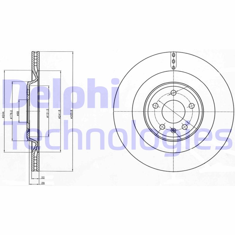 Disc frana BG4387C DELPHI