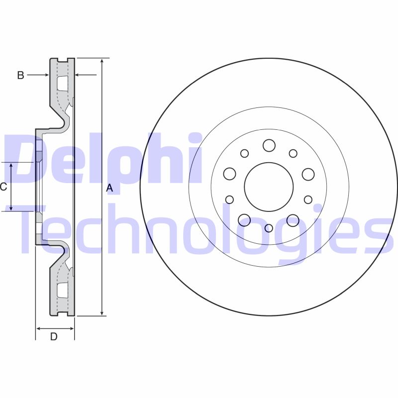 Disc frana BG4556 DELPHI