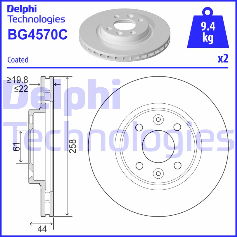 Disc frana BG4570C DELPHI