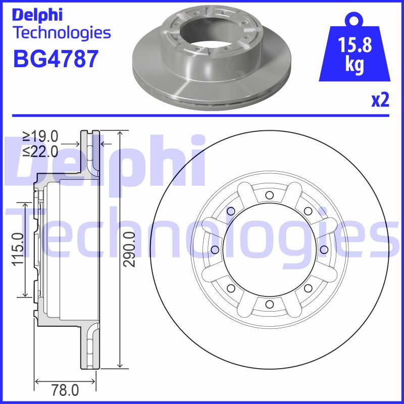 Disc frana BG4787 DELPHI