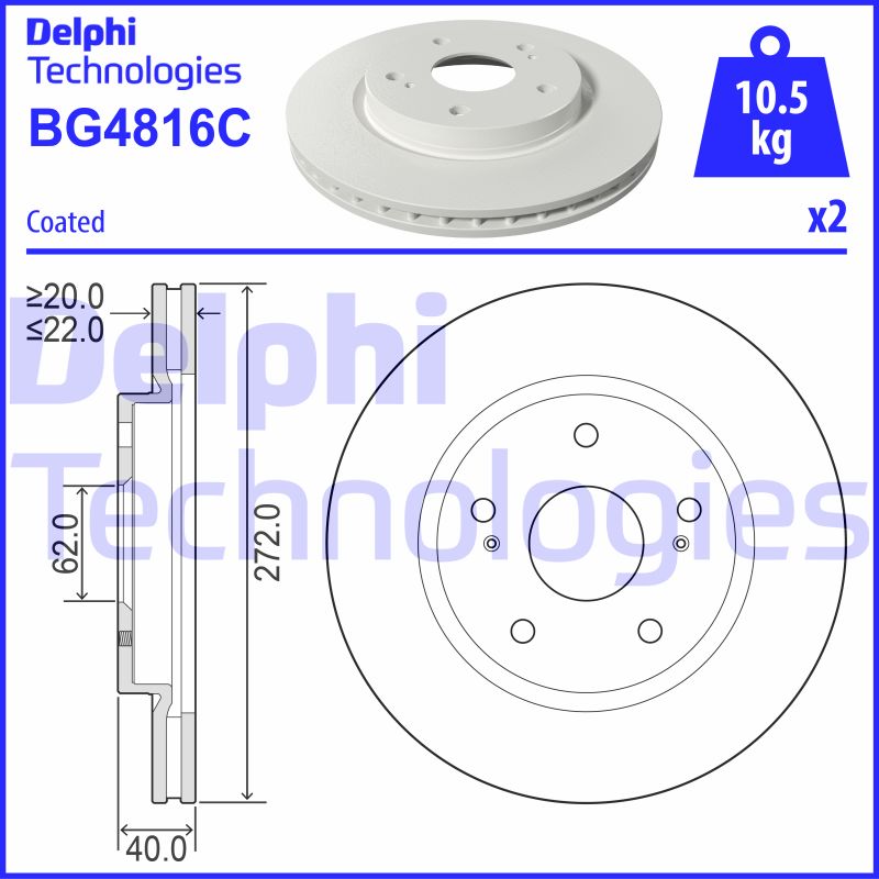 Disc frana BG4816C DELPHI