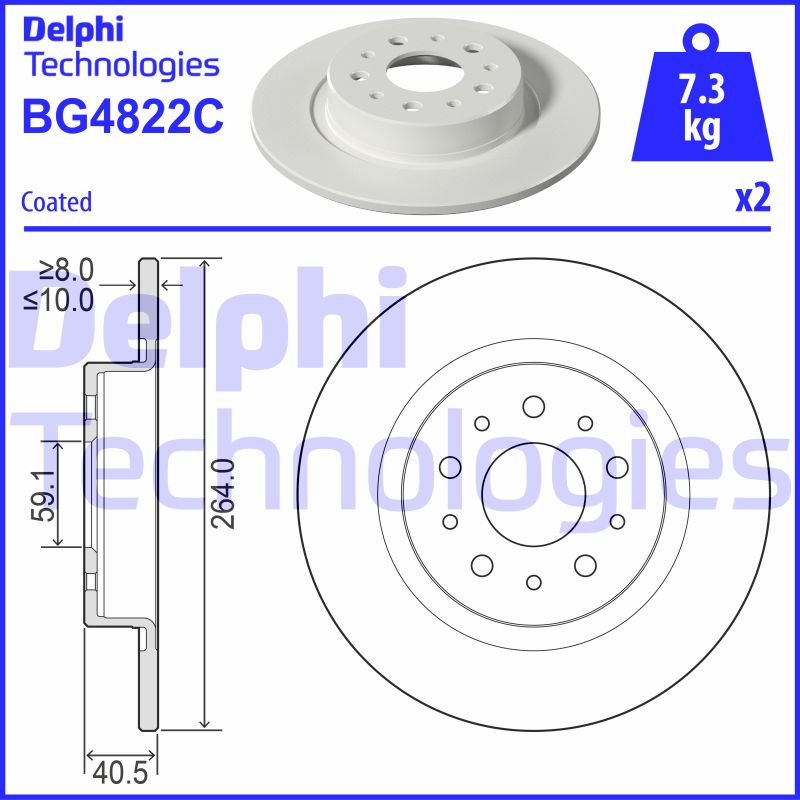 Disc frana BG4822C DELPHI