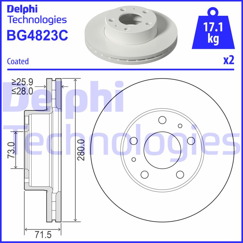 Disc frana BG4823C DELPHI