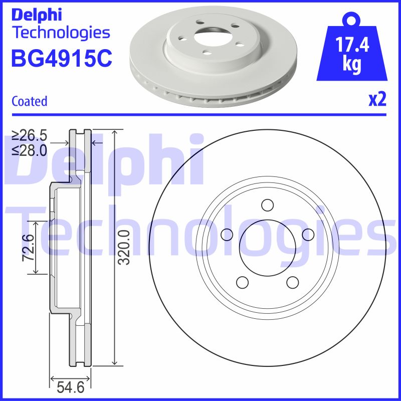 Disc frana BG4915C DELPHI