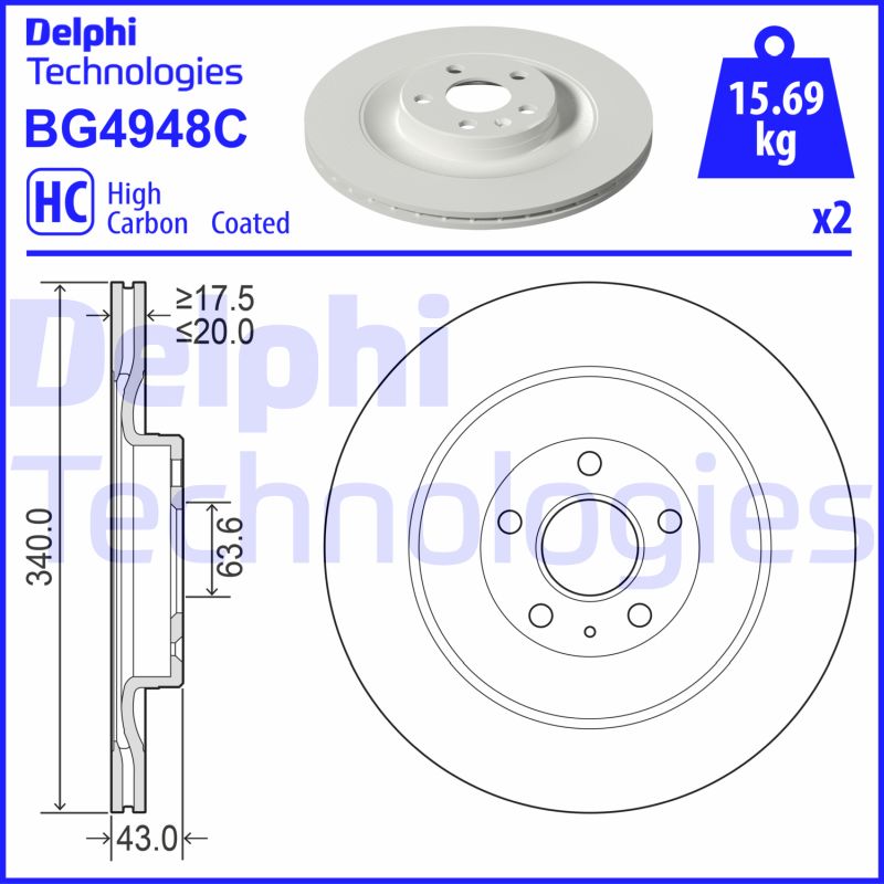 Disc frana BG4948C DELPHI