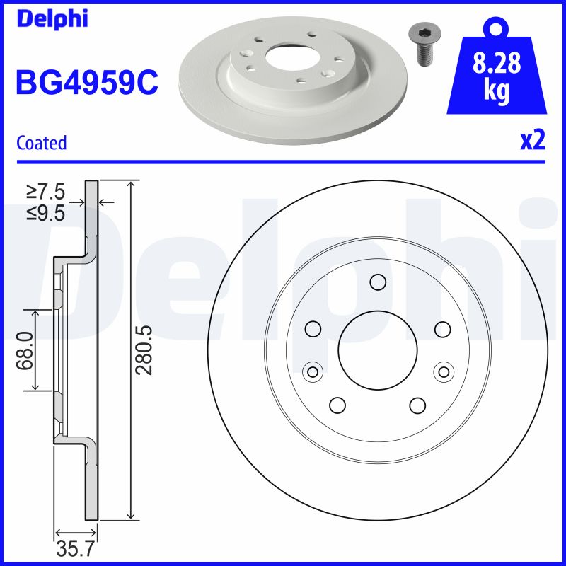 Disc frana BG4959C DELPHI