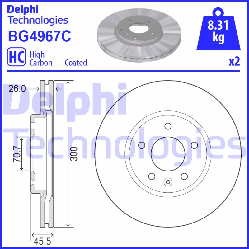 Disc frana BG4967C DELPHI