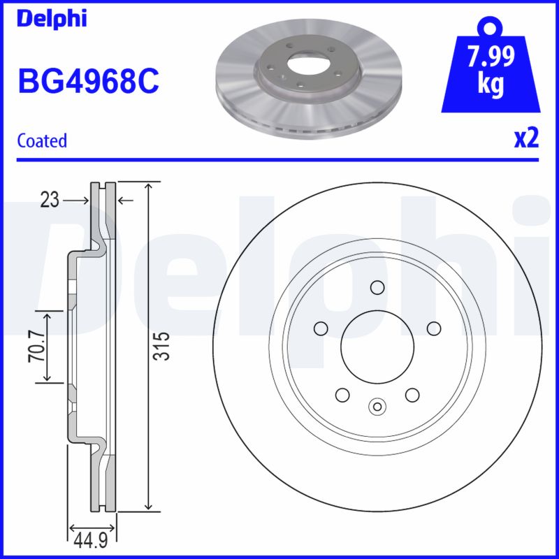 Disc frana BG4968C DELPHI