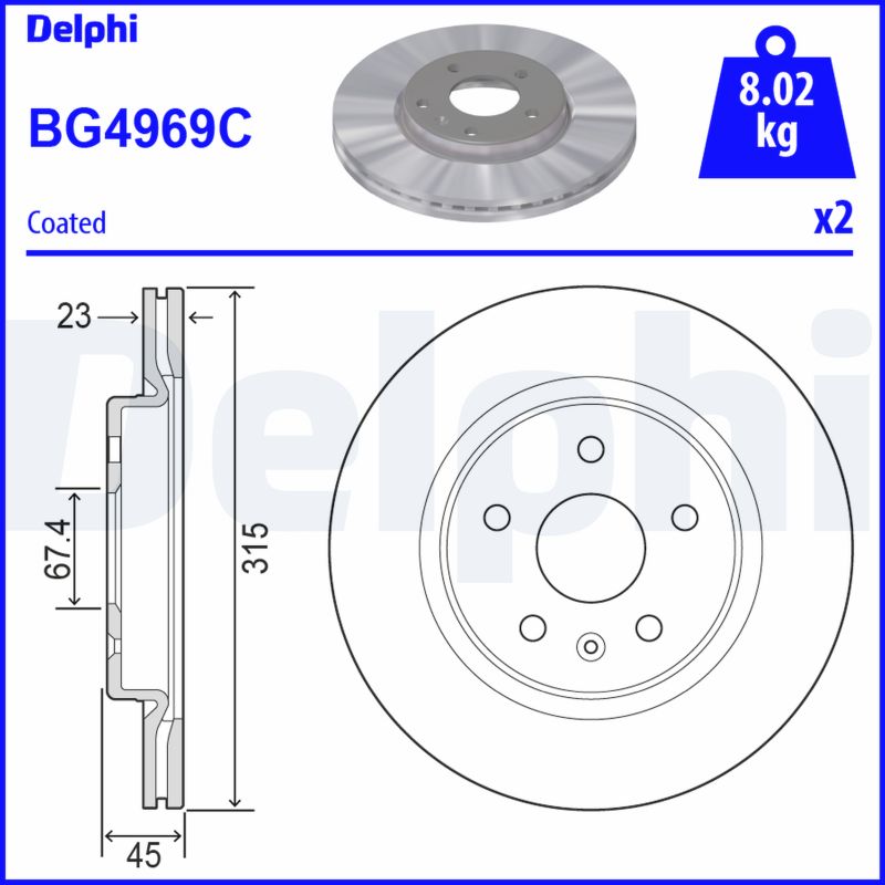 Disc frana BG4969C DELPHI