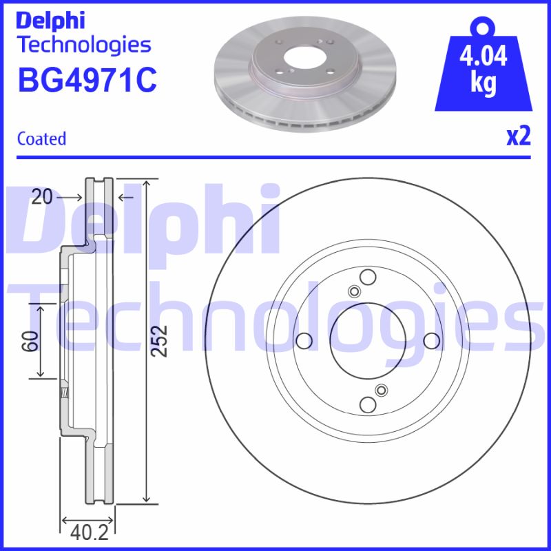 Disc frana BG4971C DELPHI