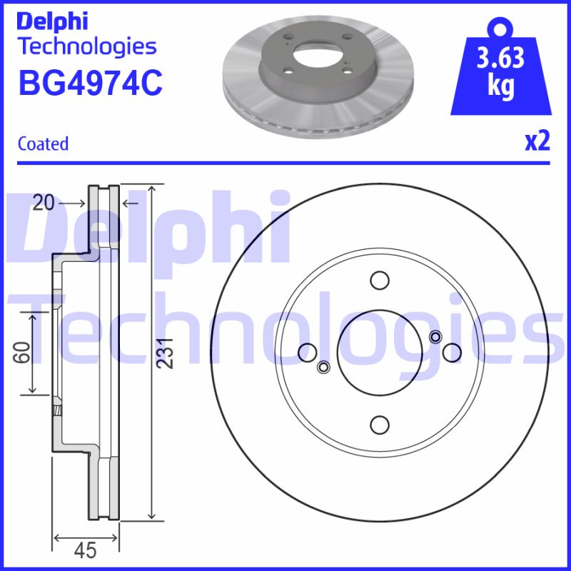 Disc frana BG4974C DELPHI