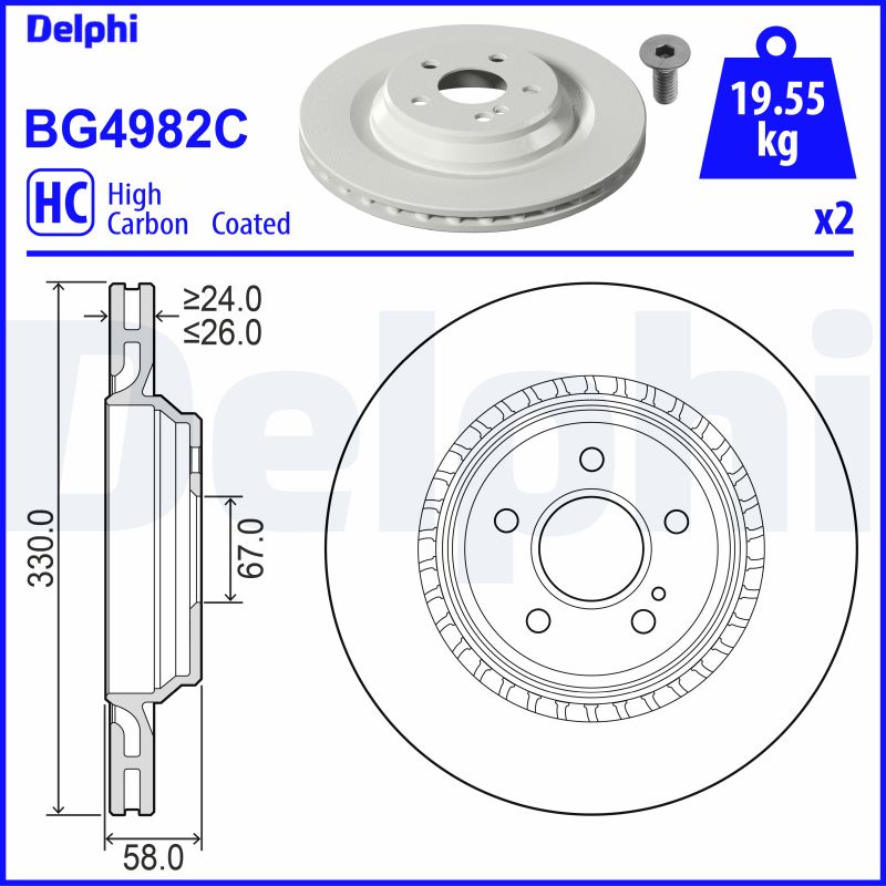 Disc frana BG4982C DELPHI