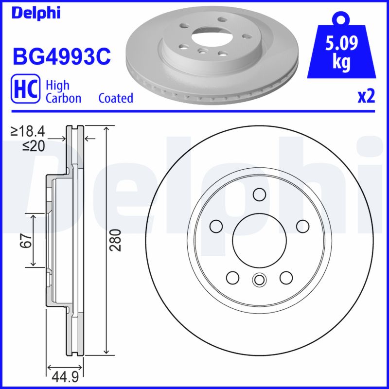 Disc frana BG4993C DELPHI