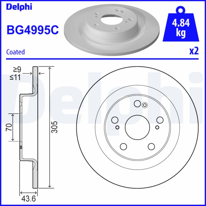 Disc frana BG4995C DELPHI
