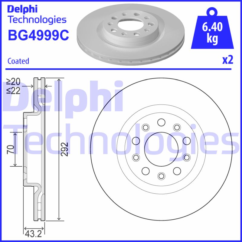 Disc frana BG4999C DELPHI