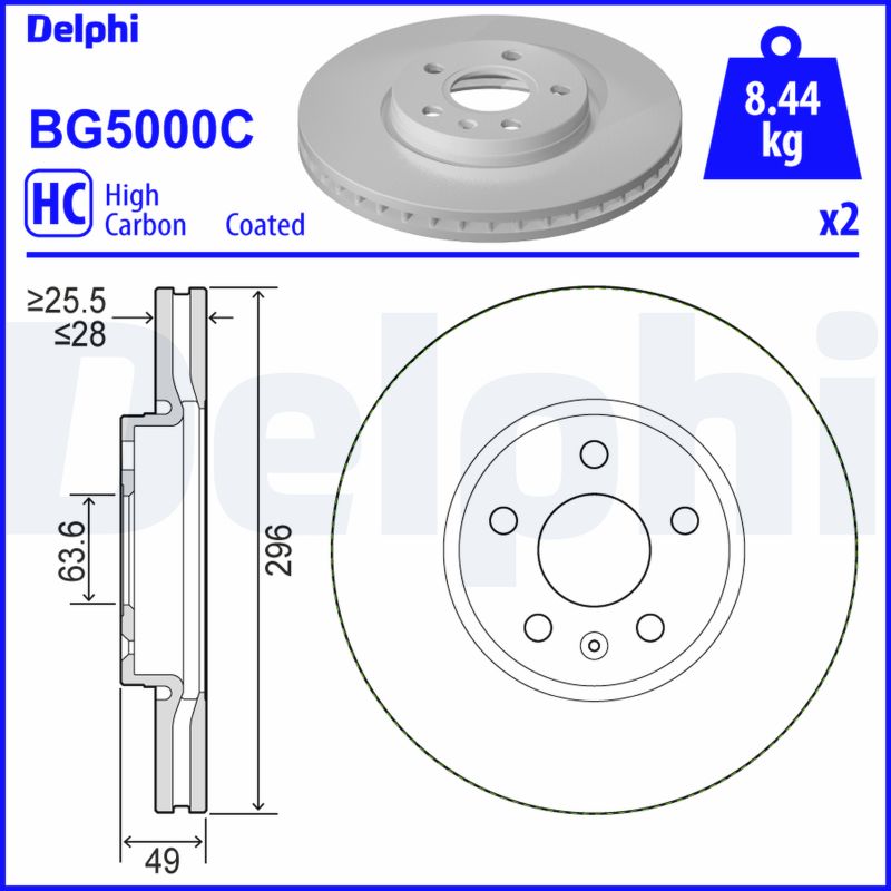 Disc frana BG5000C DELPHI