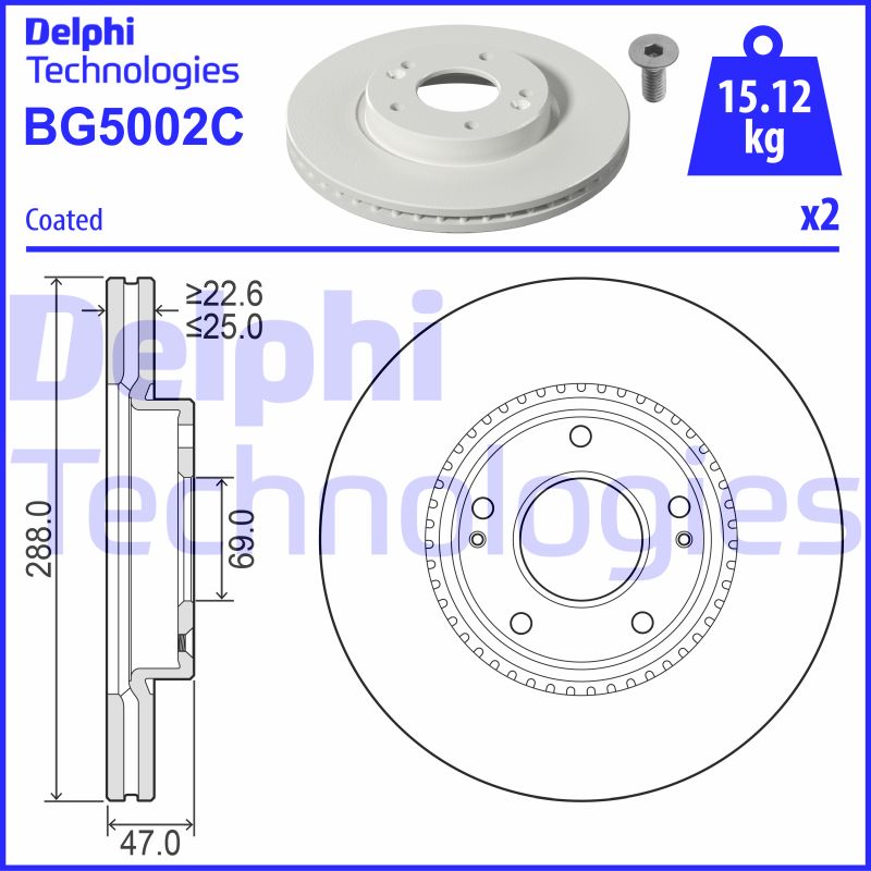 Disc frana BG5002C DELPHI