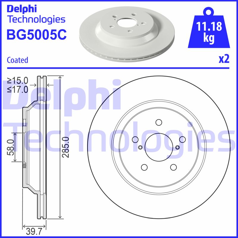 Disc frana BG5005C DELPHI