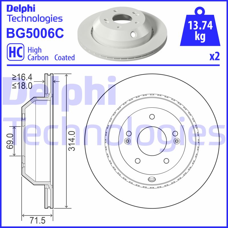 Disc frana BG5006C DELPHI