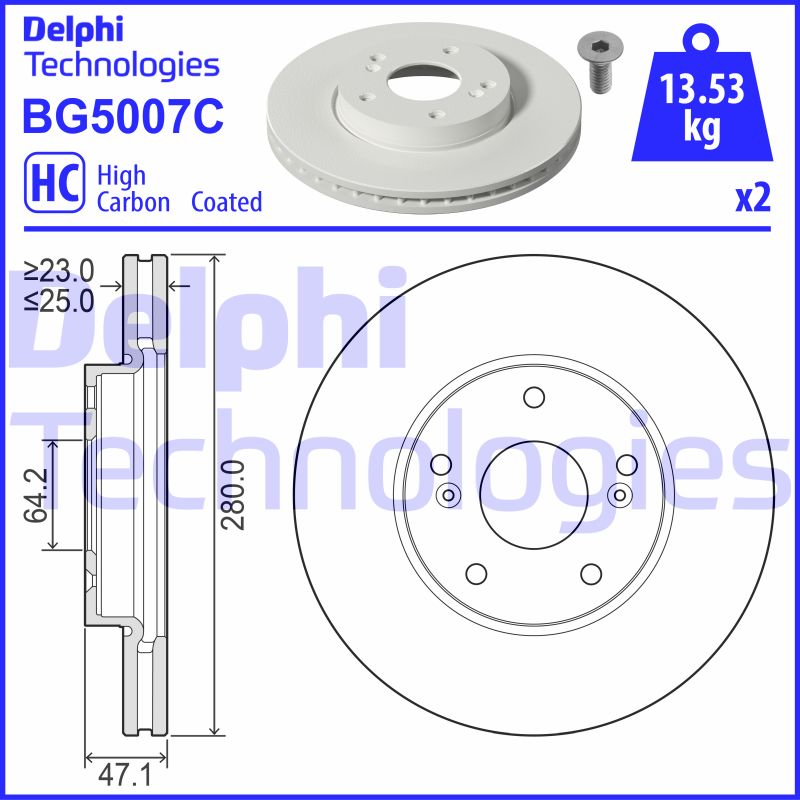 Disc frana BG5007C DELPHI