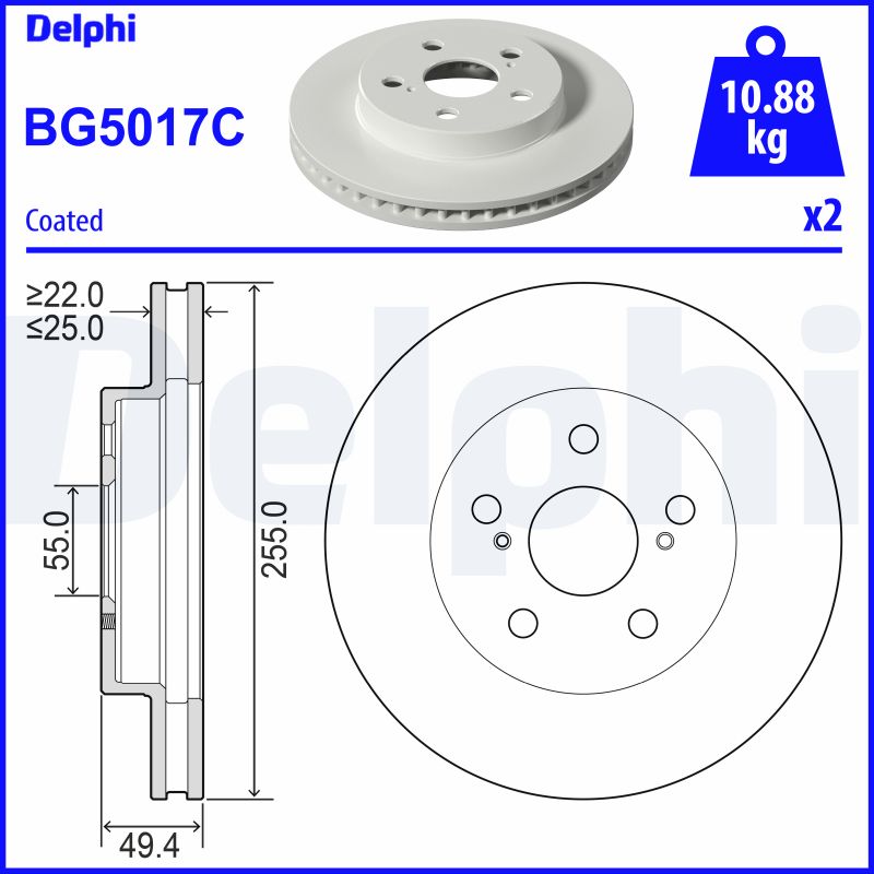 Disc frana BG5017C DELPHI