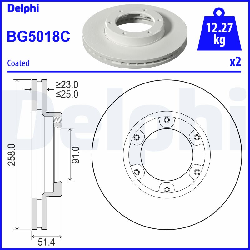 Disc frana BG5018C DELPHI