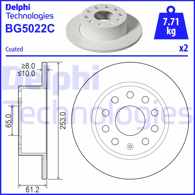 Disc frana BG5022C DELPHI