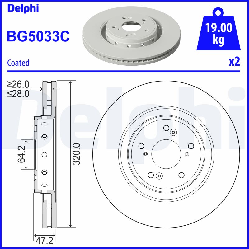 Disc frana BG5033C DELPHI