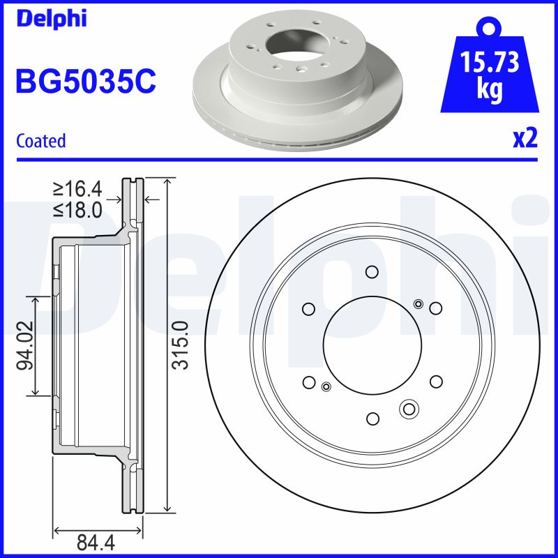 Disc frana BG5035C DELPHI