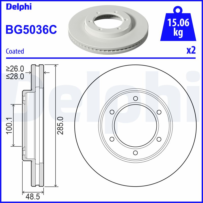 Disc frana BG5036C DELPHI