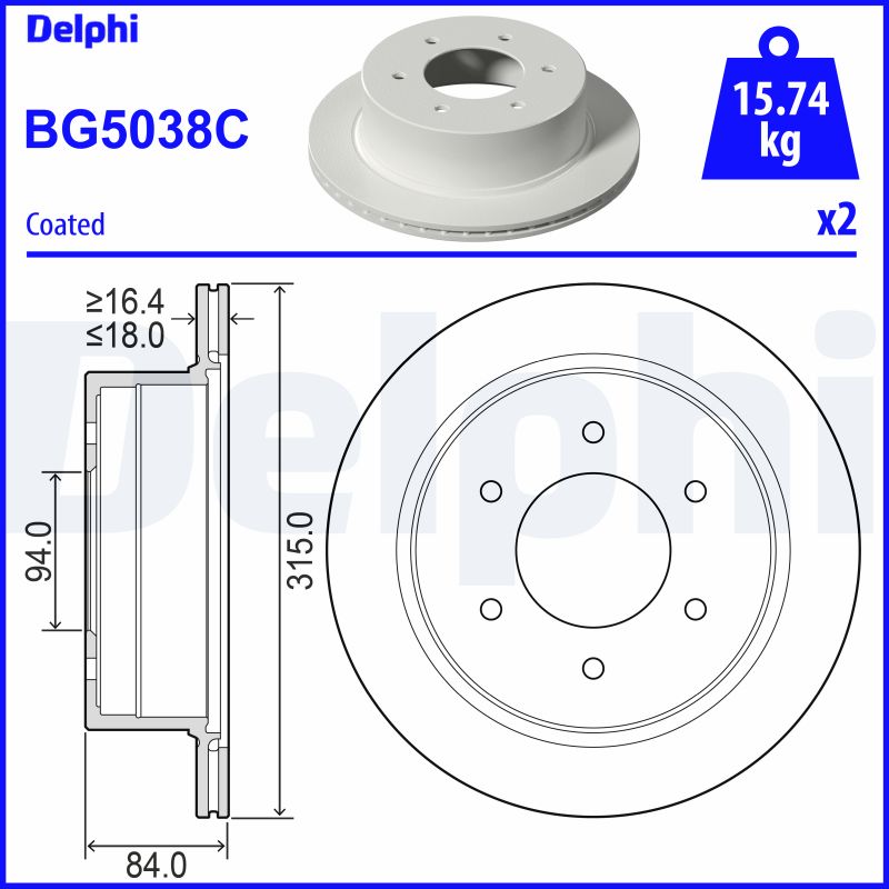 Disc frana BG5038C DELPHI