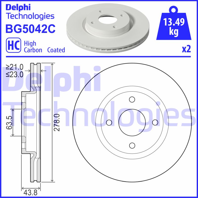 Disc frana BG5042C DELPHI