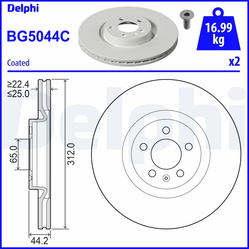 Disc frana BG5044C DELPHI
