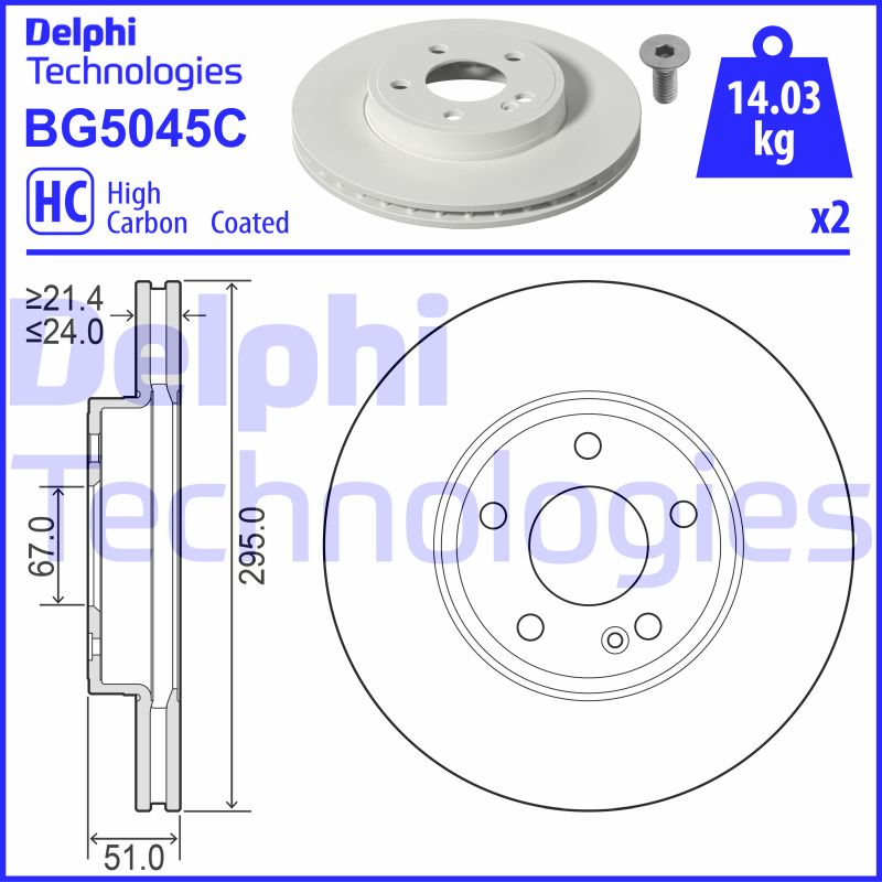 Disc frana BG5045C DELPHI