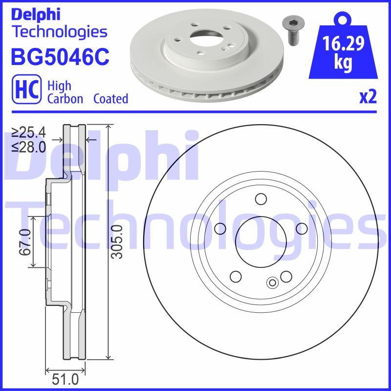 Disc frana BG5046C DELPHI