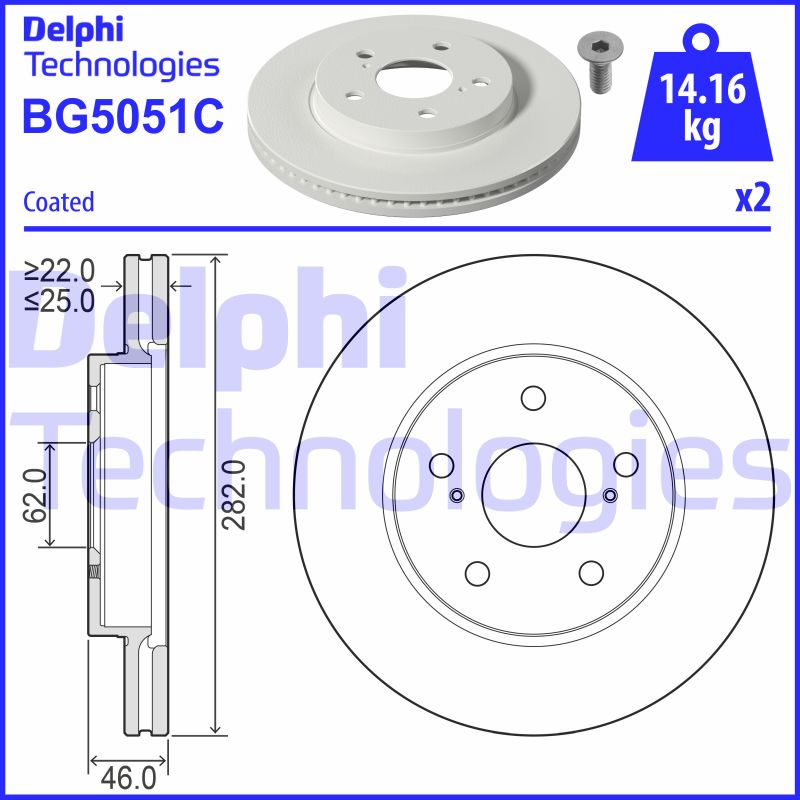 Disc frana BG5051C DELPHI