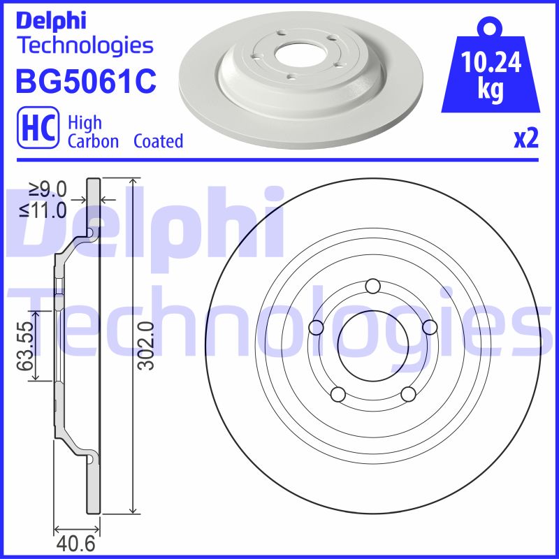 Disc frana BG5061C DELPHI