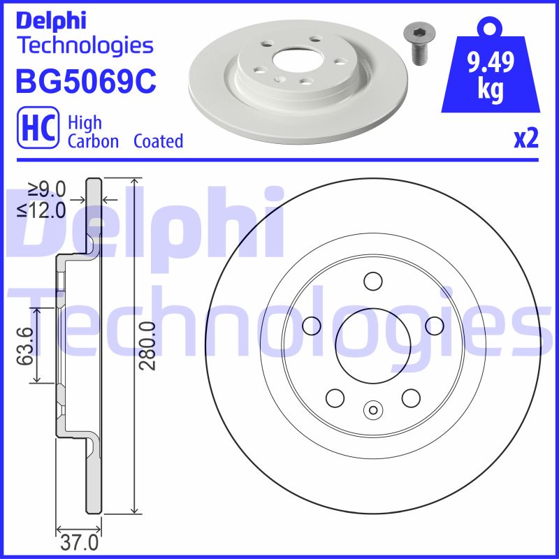 Disc frana BG5069C DELPHI