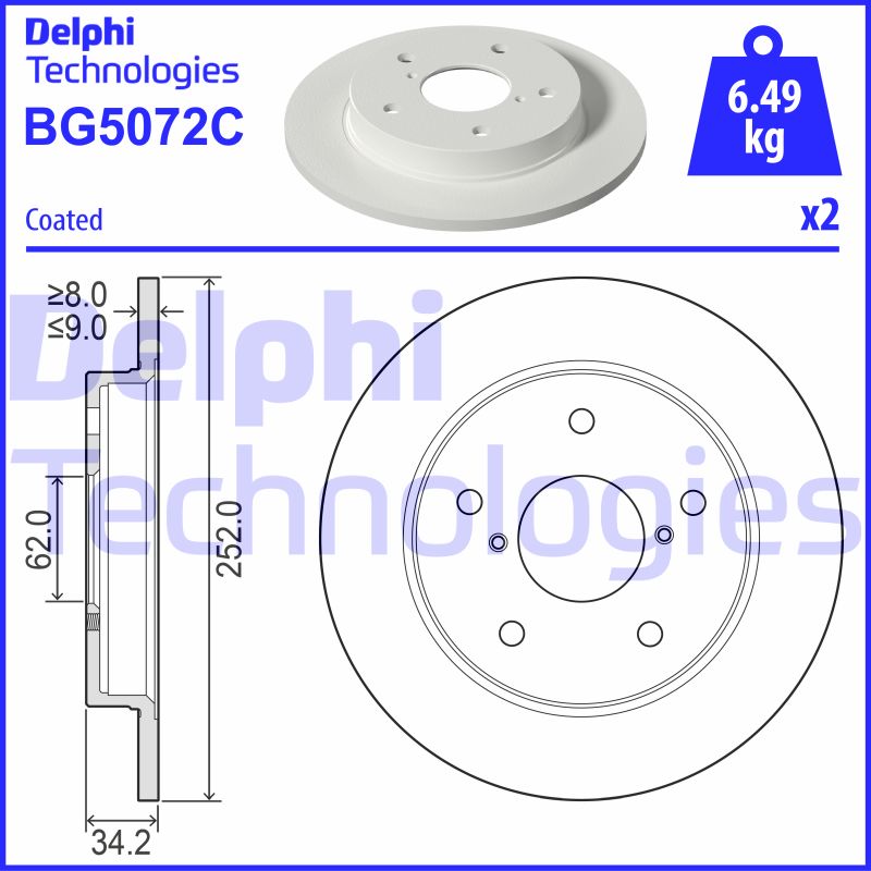 Disc frana BG5072C DELPHI