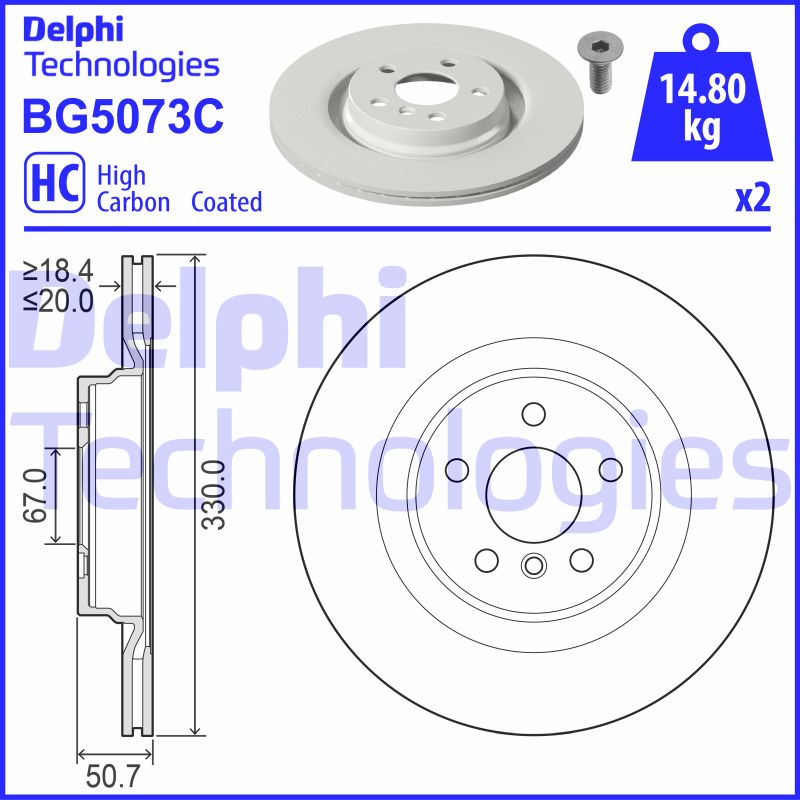 Disc frana BG5073C DELPHI