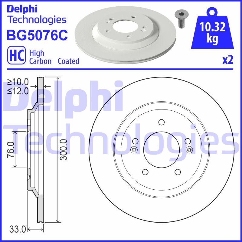 Disc frana BG5076C DELPHI