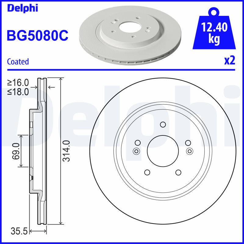 Disc frana BG5080C DELPHI