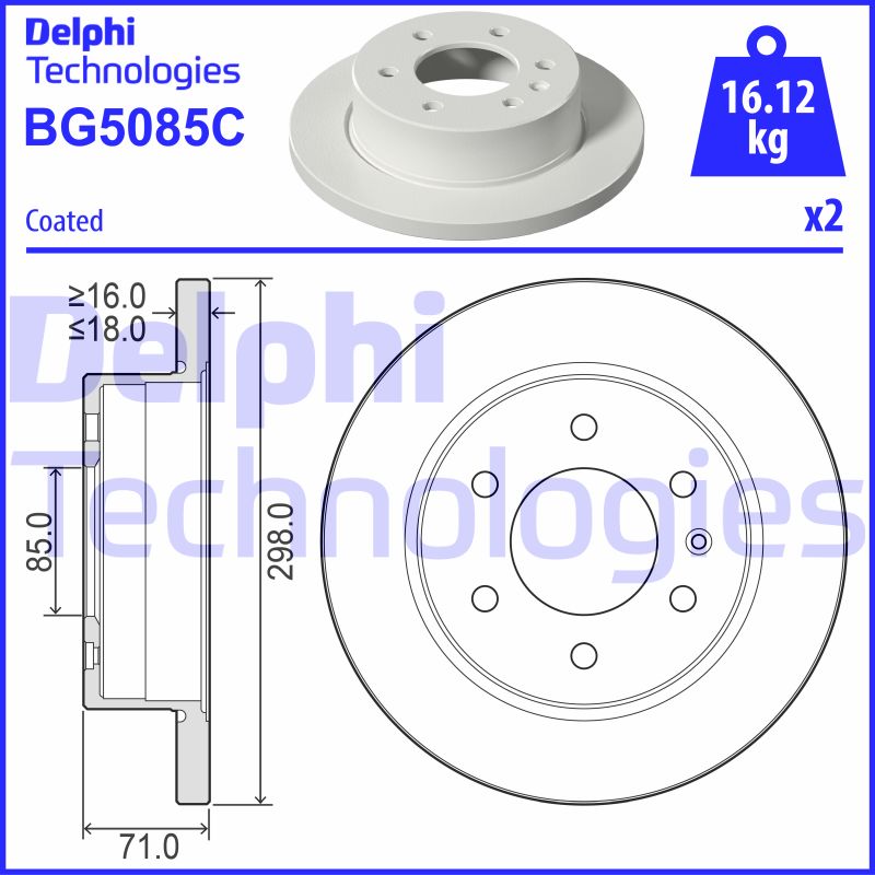 Disc frana BG5085C DELPHI