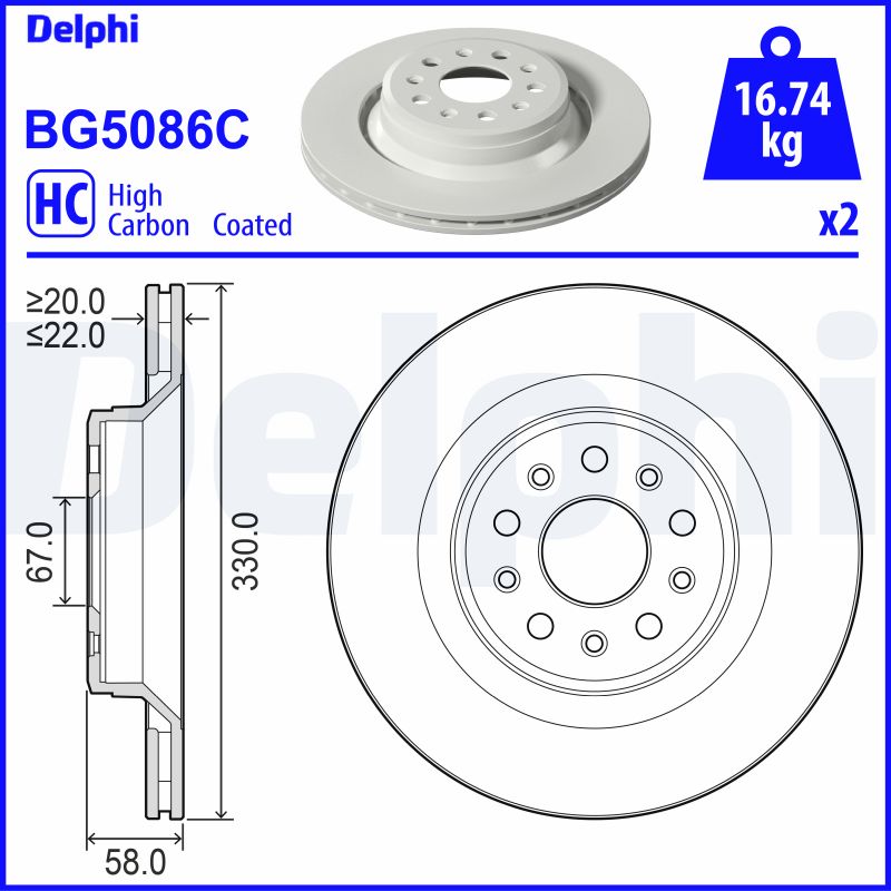 Disc frana BG5086C DELPHI