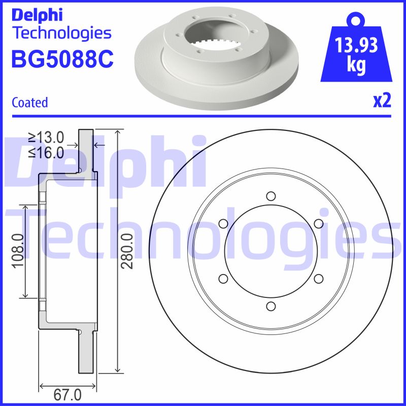 Disc frana BG5088C DELPHI