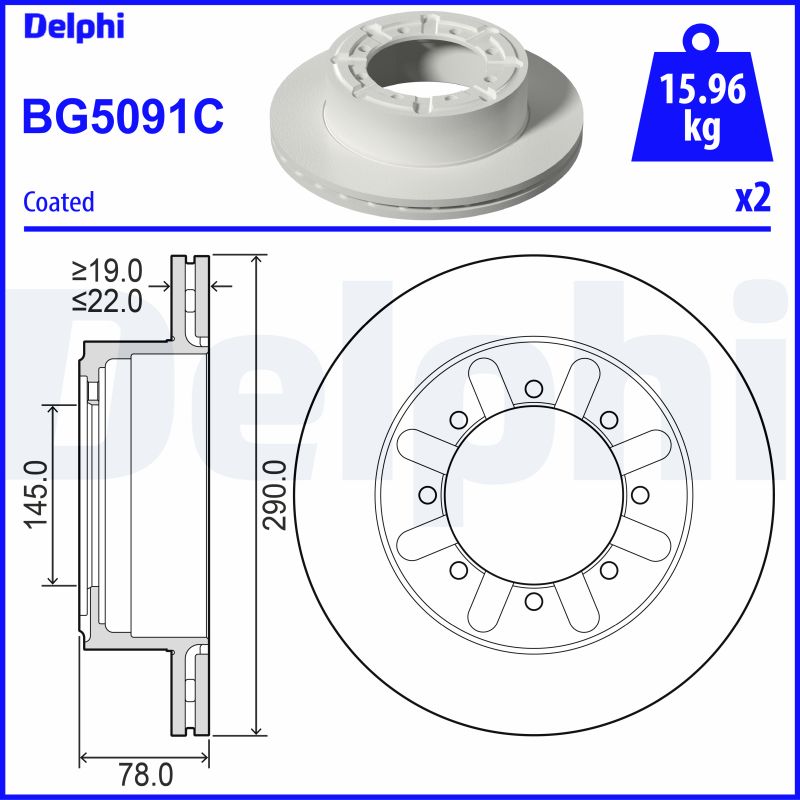 Disc frana BG5091C DELPHI